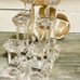 Set of 3 Lead Crystal Candleholders
