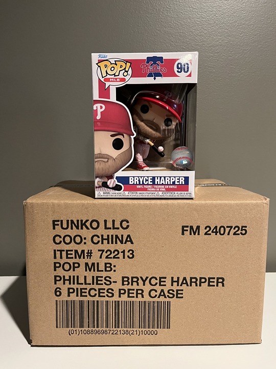 Bryce Harper Funko Pop #90 (Factory Sealed Case of 6)