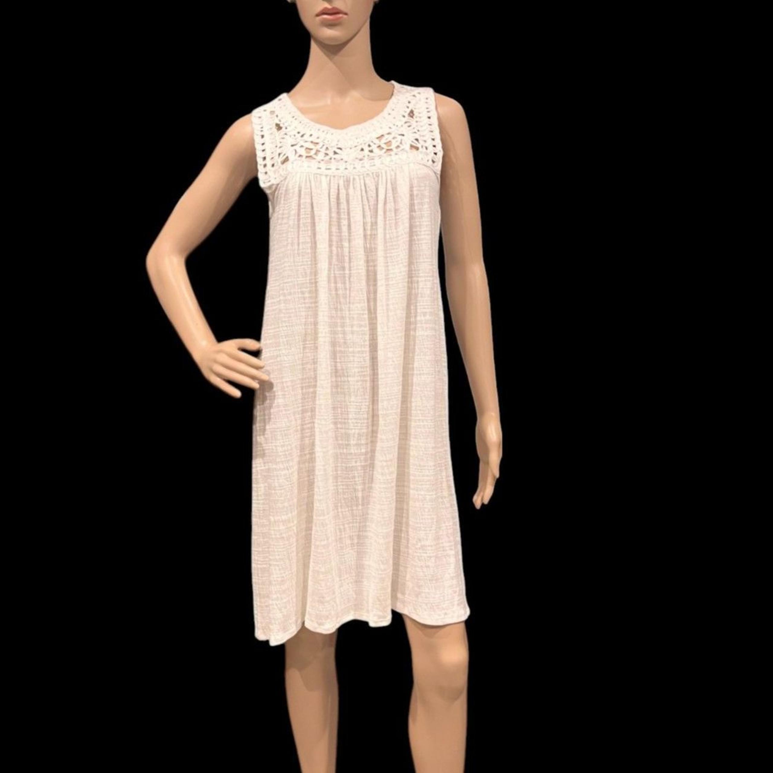 SPENSE Women's High Low Sleeveless Dress WHITE Sz M