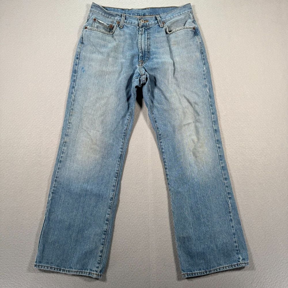 Vintage Lucky Brand Dungarees Jeans Mens 32x29 Blue Loose Straight Leg Relaxed