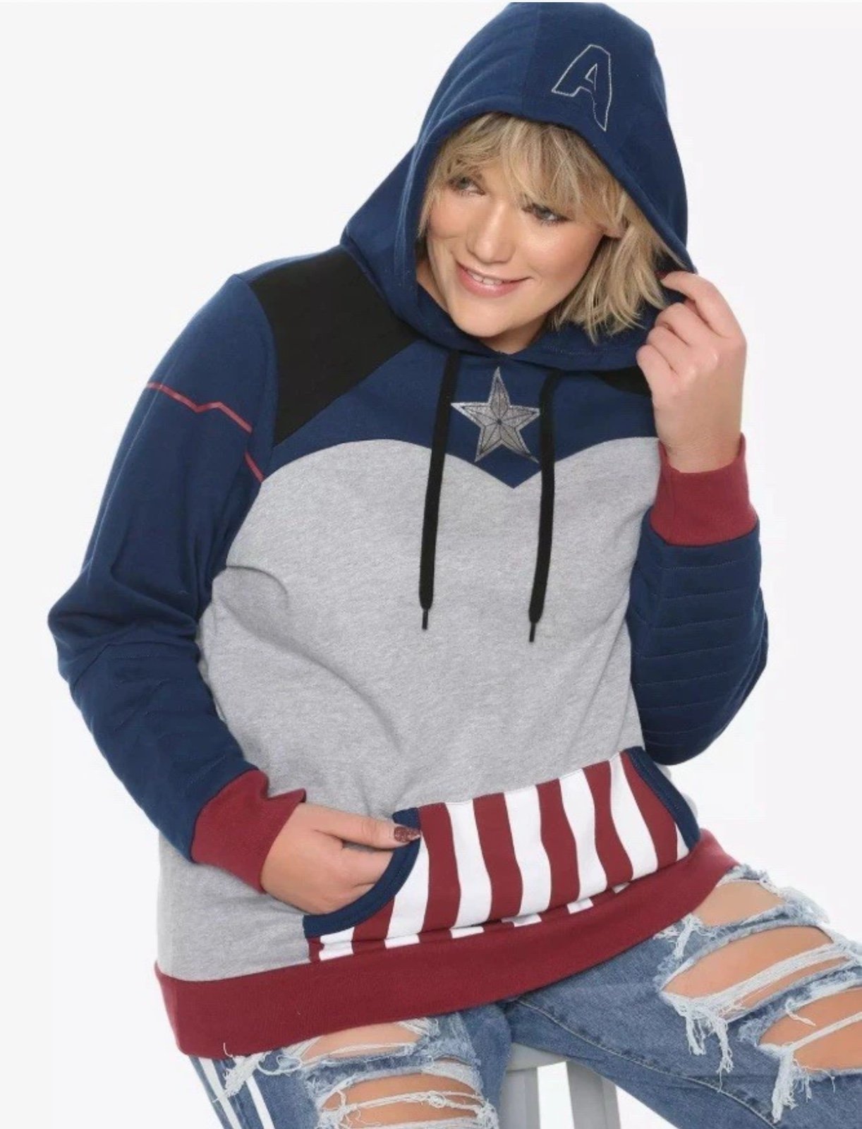 NWOT Her Universe/TORRID Marvel Captain America Hoodie Avengers Torrid Size 2
