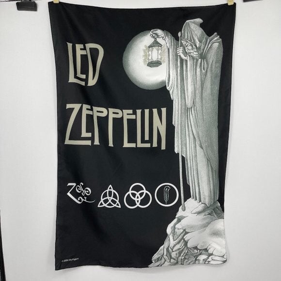 Led Zeppelin Large Flag Wall Hanging Art Decor Stairway to Heaven The Old Hermit