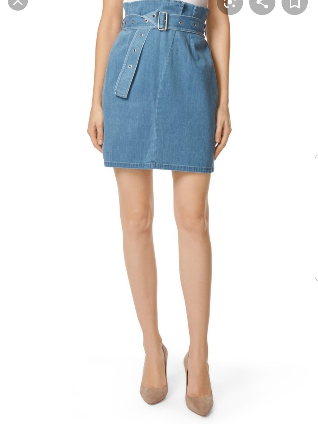 J Brand paperwaist belted skirt,sz medi