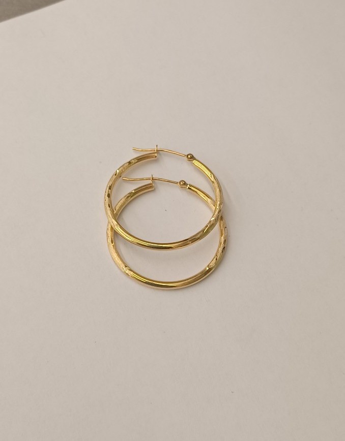 14kt real gold Hoop Earrings for women