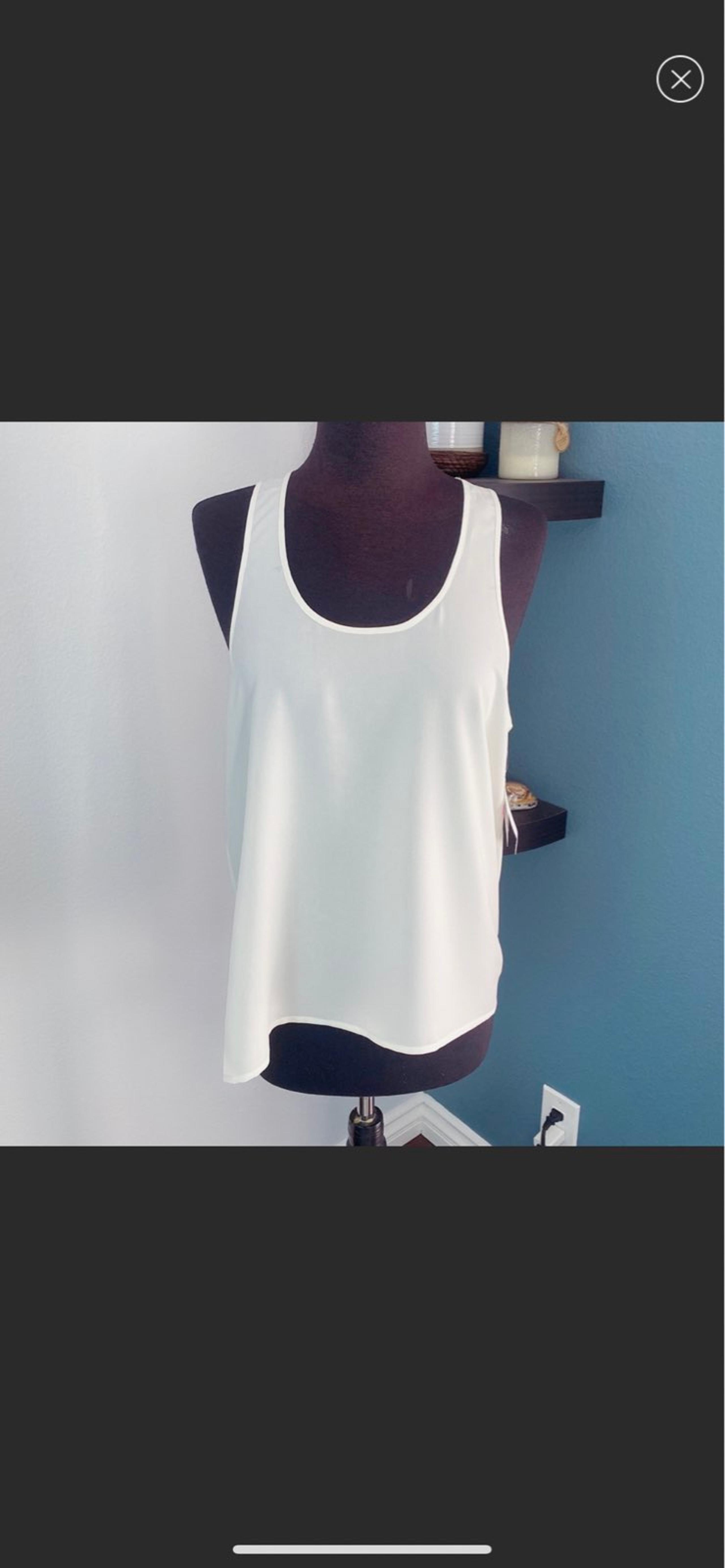 Abound white/cream scoop neck tank top