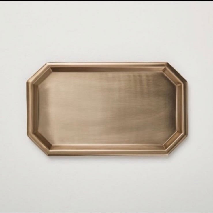 Hearth and Hand Metal Desk Accessory Tray Brass Finish