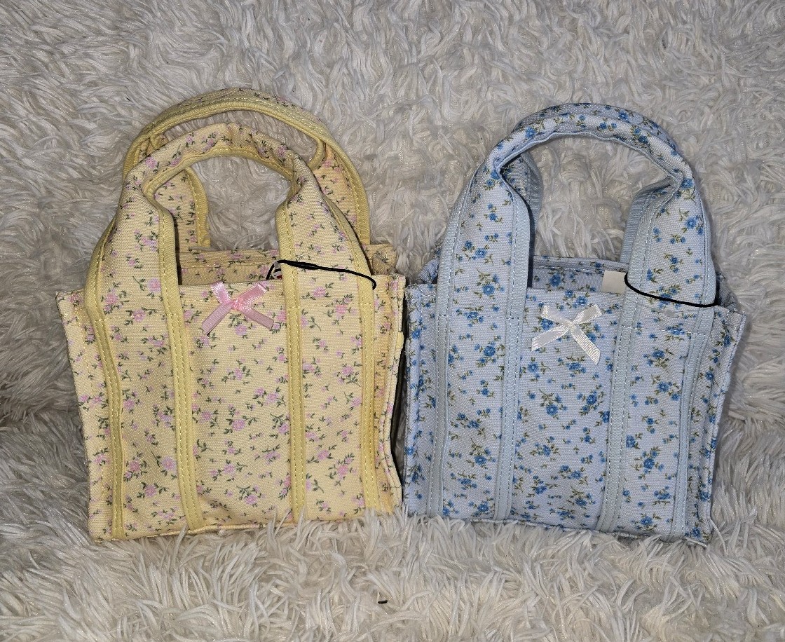 MADDEN Girl Mini floral Totes Blue and Yellow