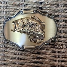 VTG Raintree Large Mouth Bass Jumping Belt Buckle 1980 Fishing Fisherman