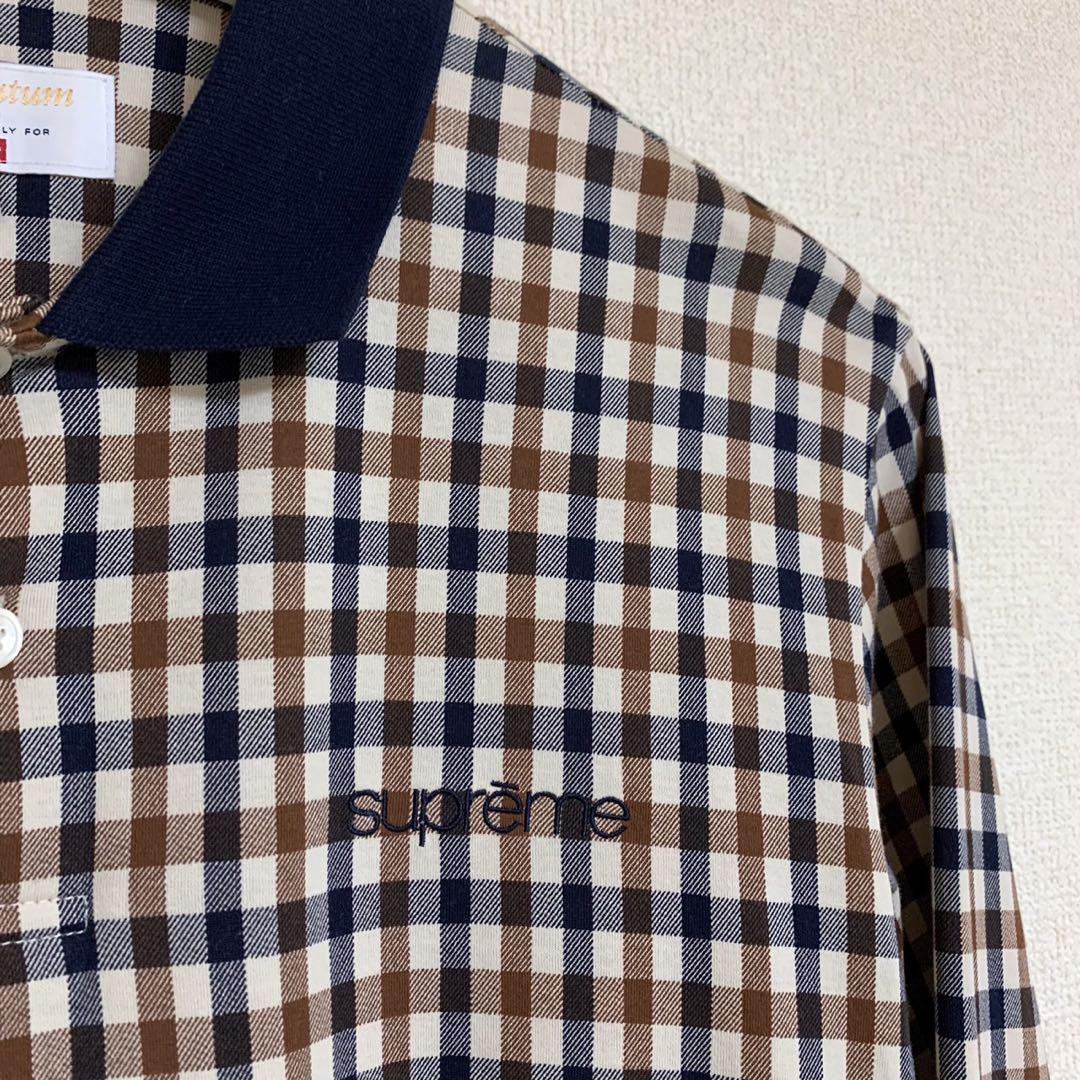 16FW Supreme Aquascutum Club Check Polo Tops