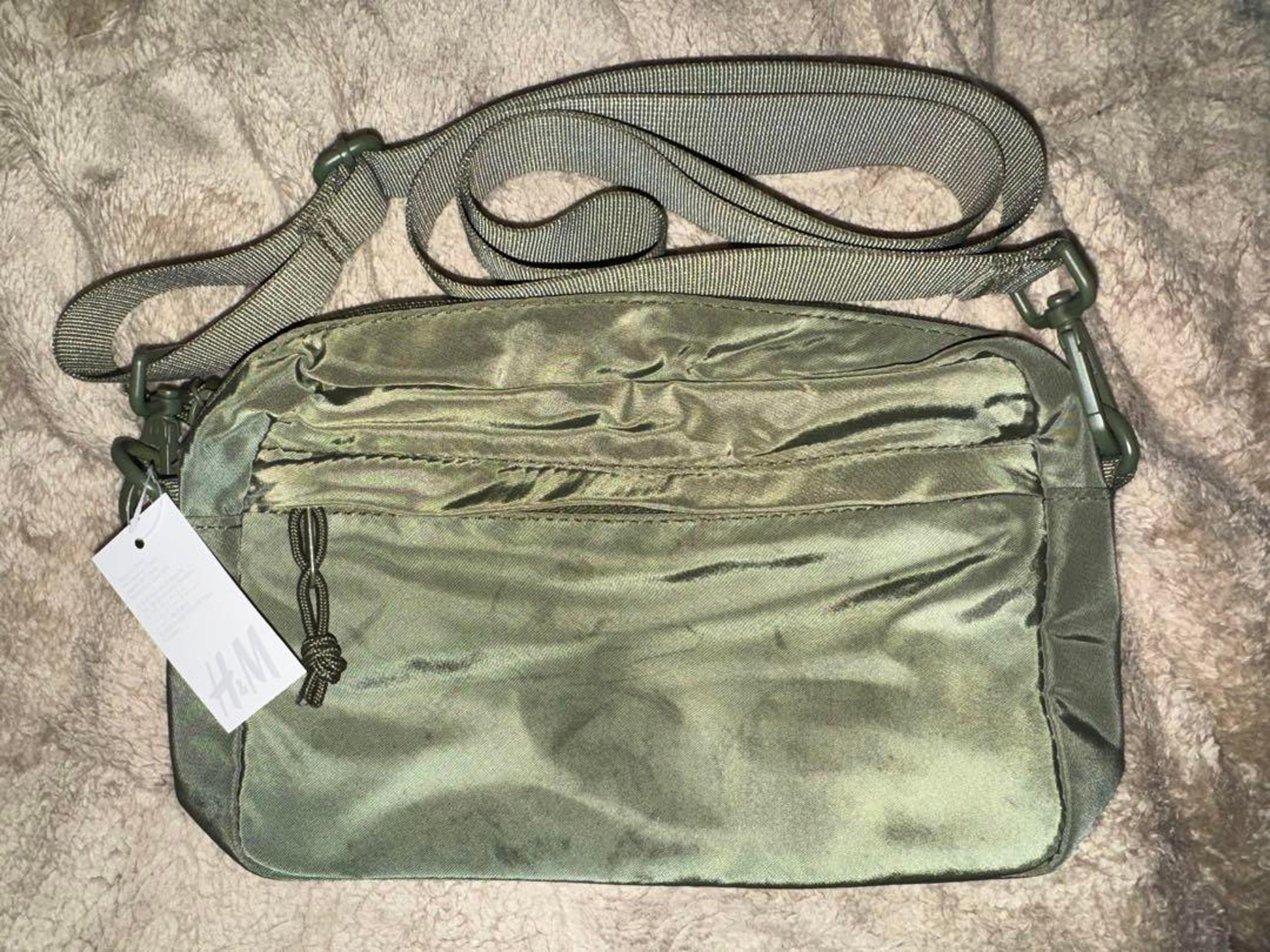 H&M Khaki Nylon Shoulder Bag
