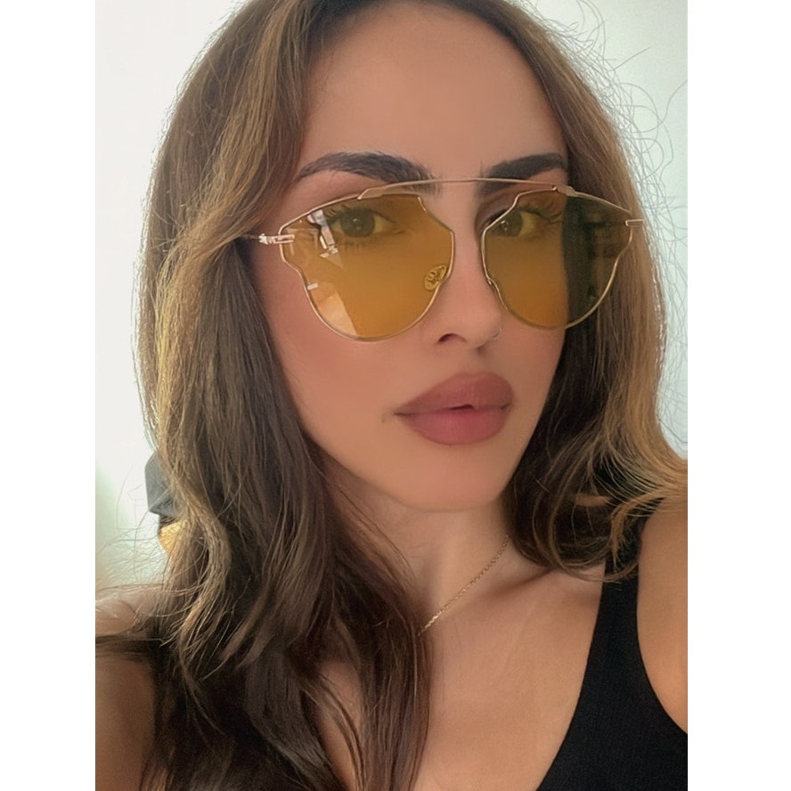 NEW Dior SoRealPop Sunglasses in Gold Yellow Tint