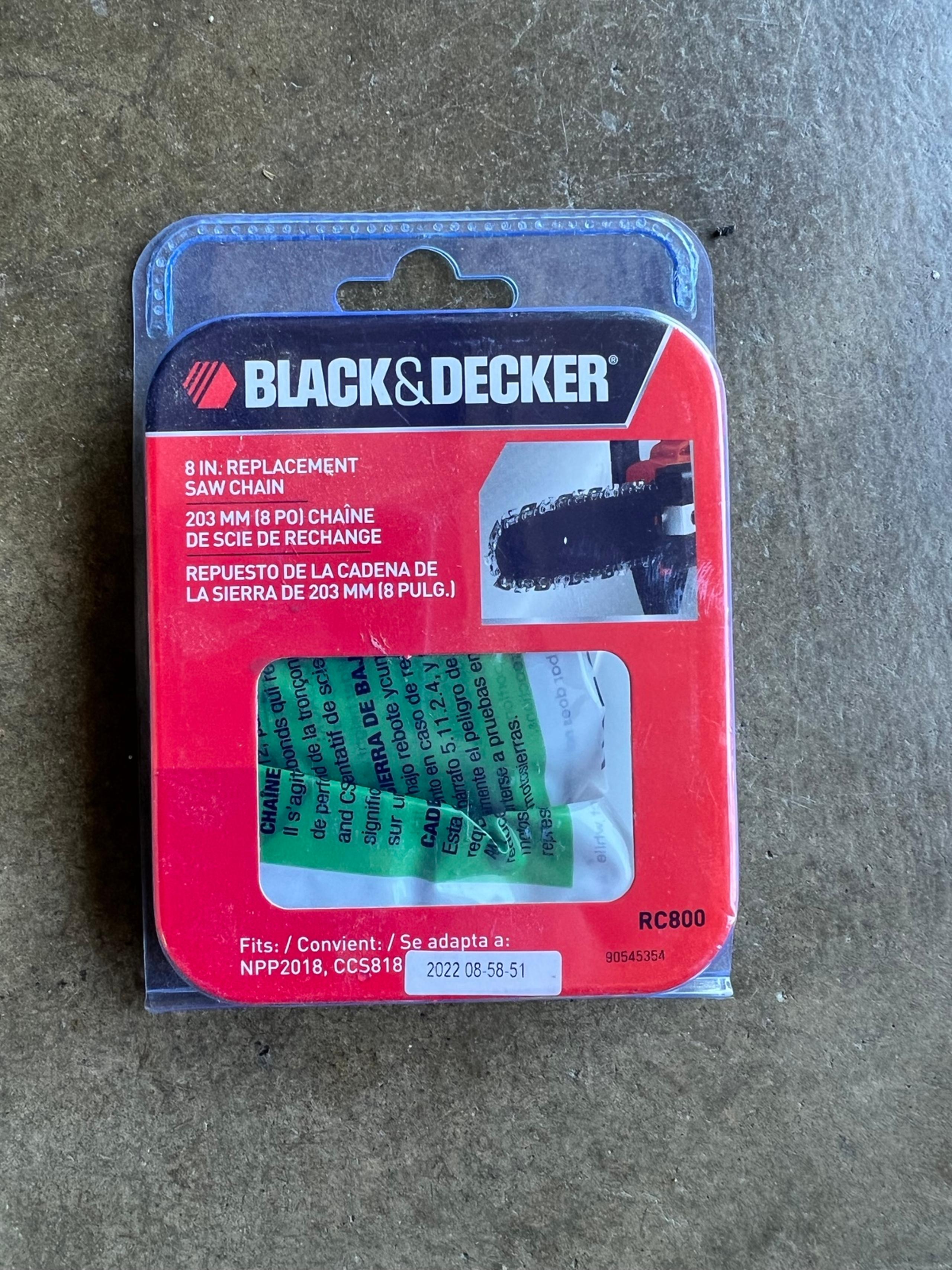 Black and decker chainsaw chain replacement
