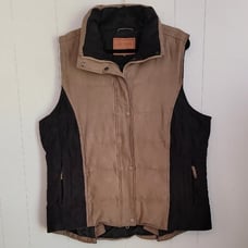 Outback Trading Company Women's Down Feather Cowgirl Western Brown Vest XXL