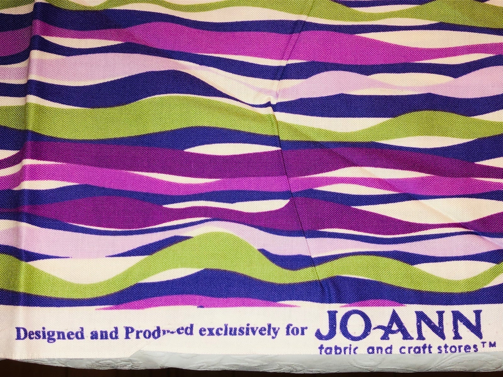 Beautiful Exclusive From JOANN Fabric_Muliticolor Wavy Stripes Design_Never Used