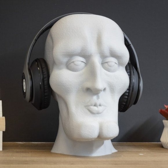 Handsome Squidward Headphone Stand Holder, Gaming, Decor, Desktop Squidward Bust