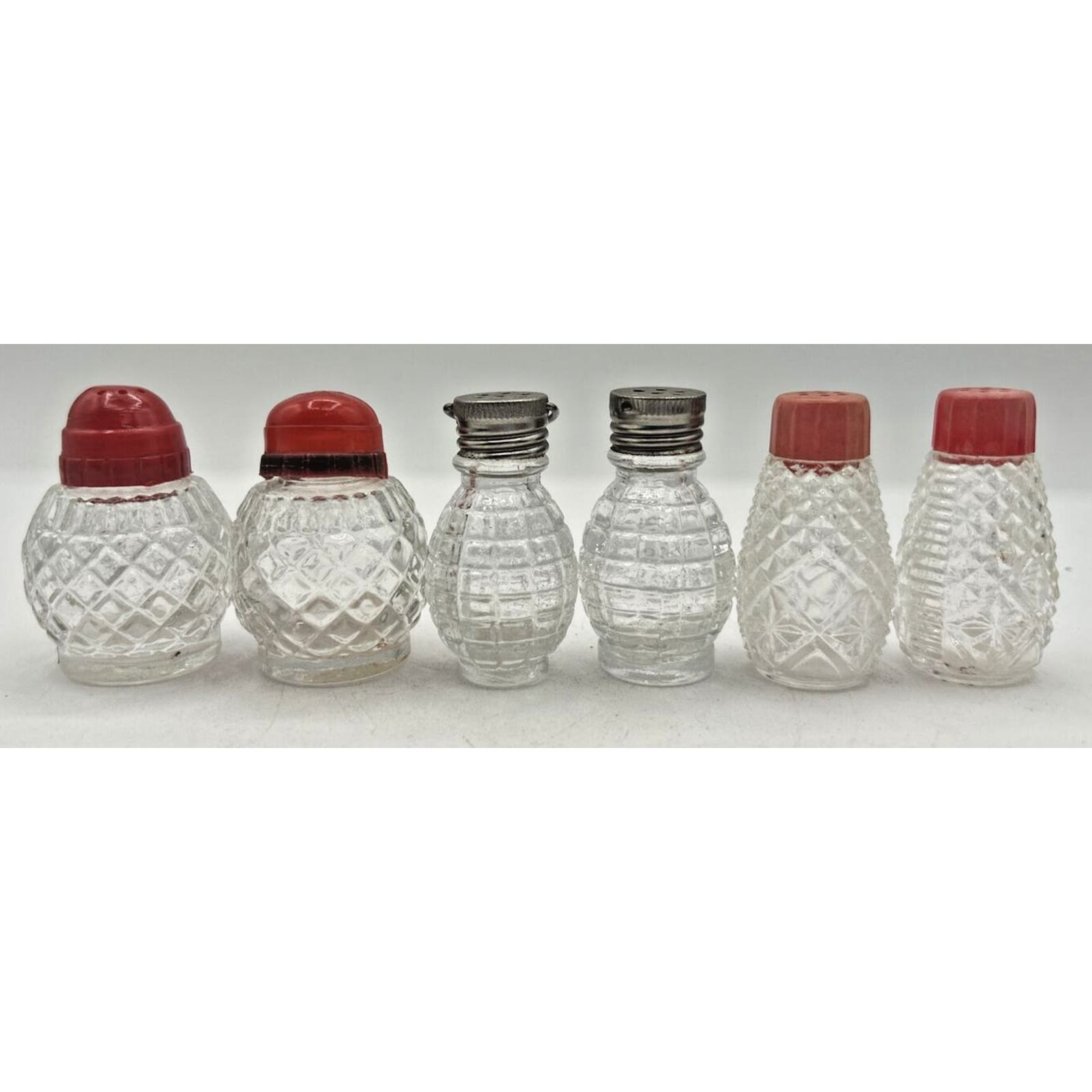 Vintage Retro Salt and Pepper Shakers Assorted Glass Pieces U260/52