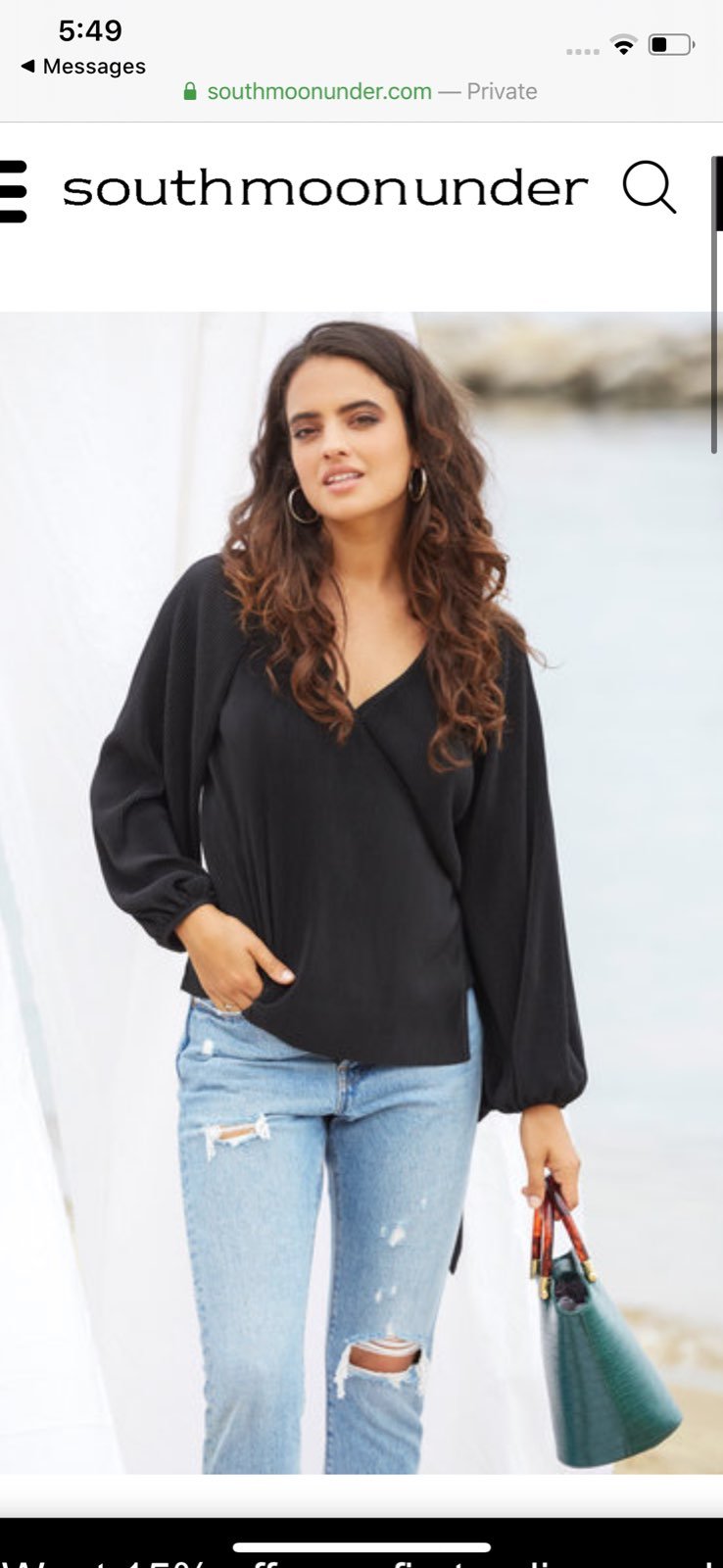 ASTR Becca Pleated Wrap Blouse