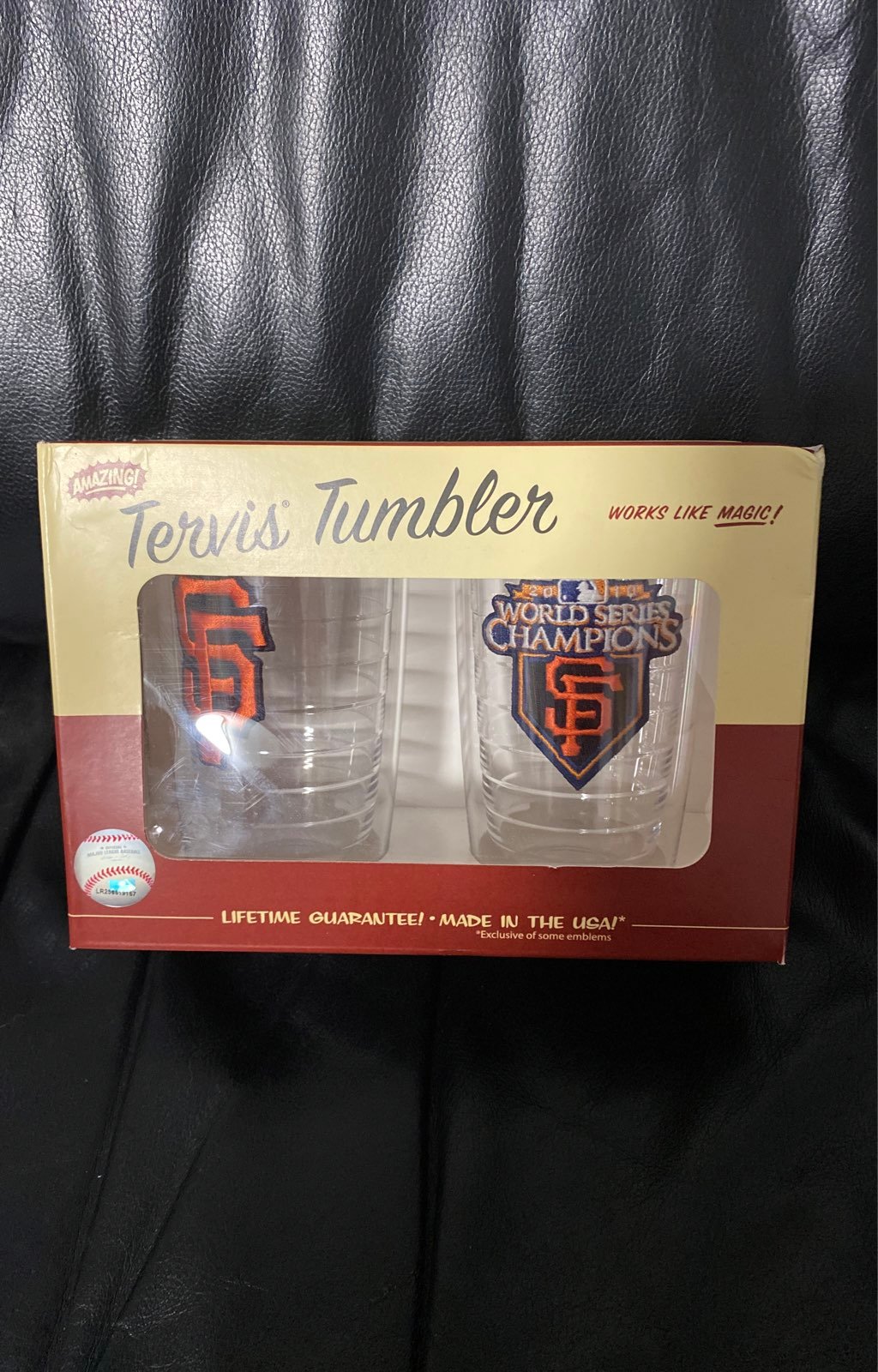 16oz San Francisco Giants MLB Baseball Tervis Tumbler Cup Lot 2 Pack