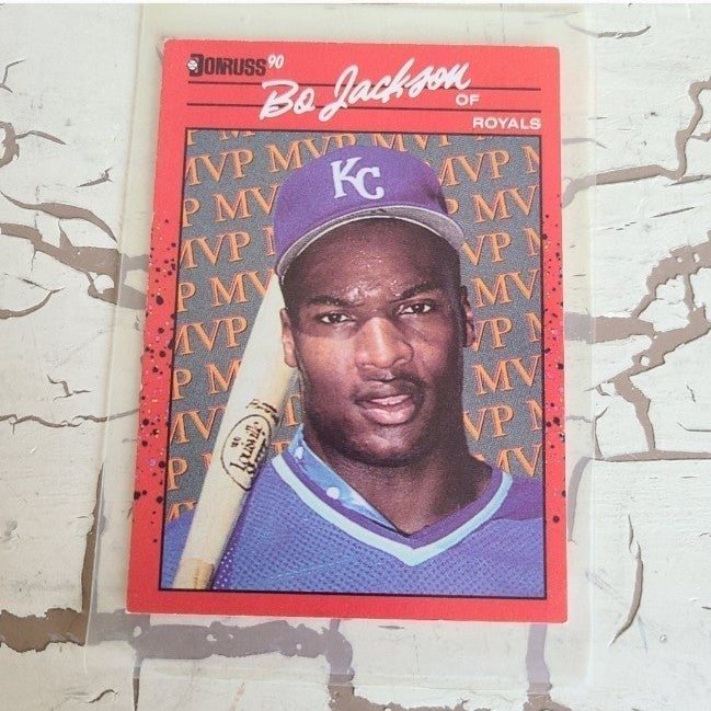 Bo Jackson Donruss Error Card No. after Inc *Denotes Error. Rare item.