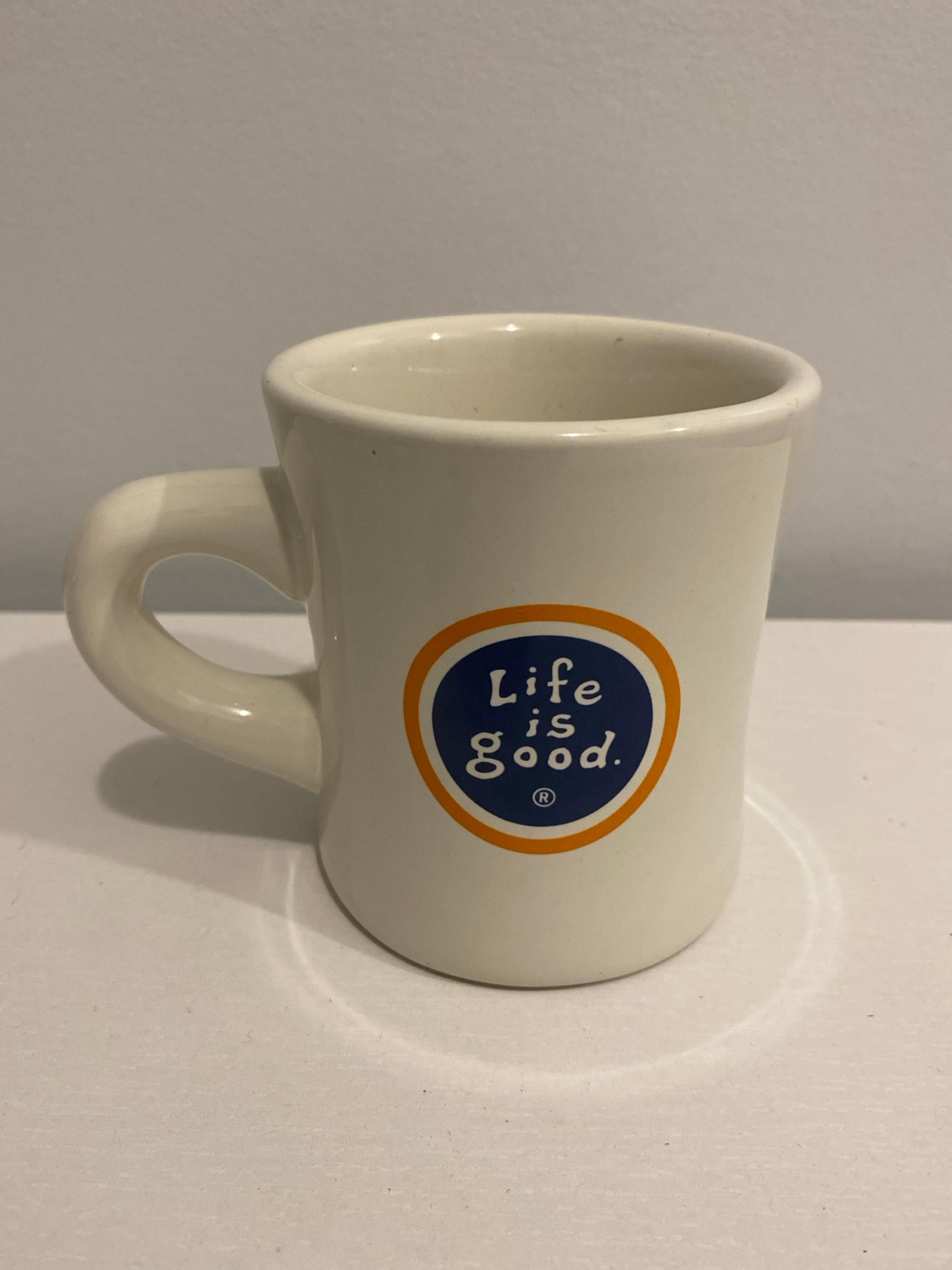 Life is Good Do What You Like Tea Coffee Mug Diner Style Classic Cream