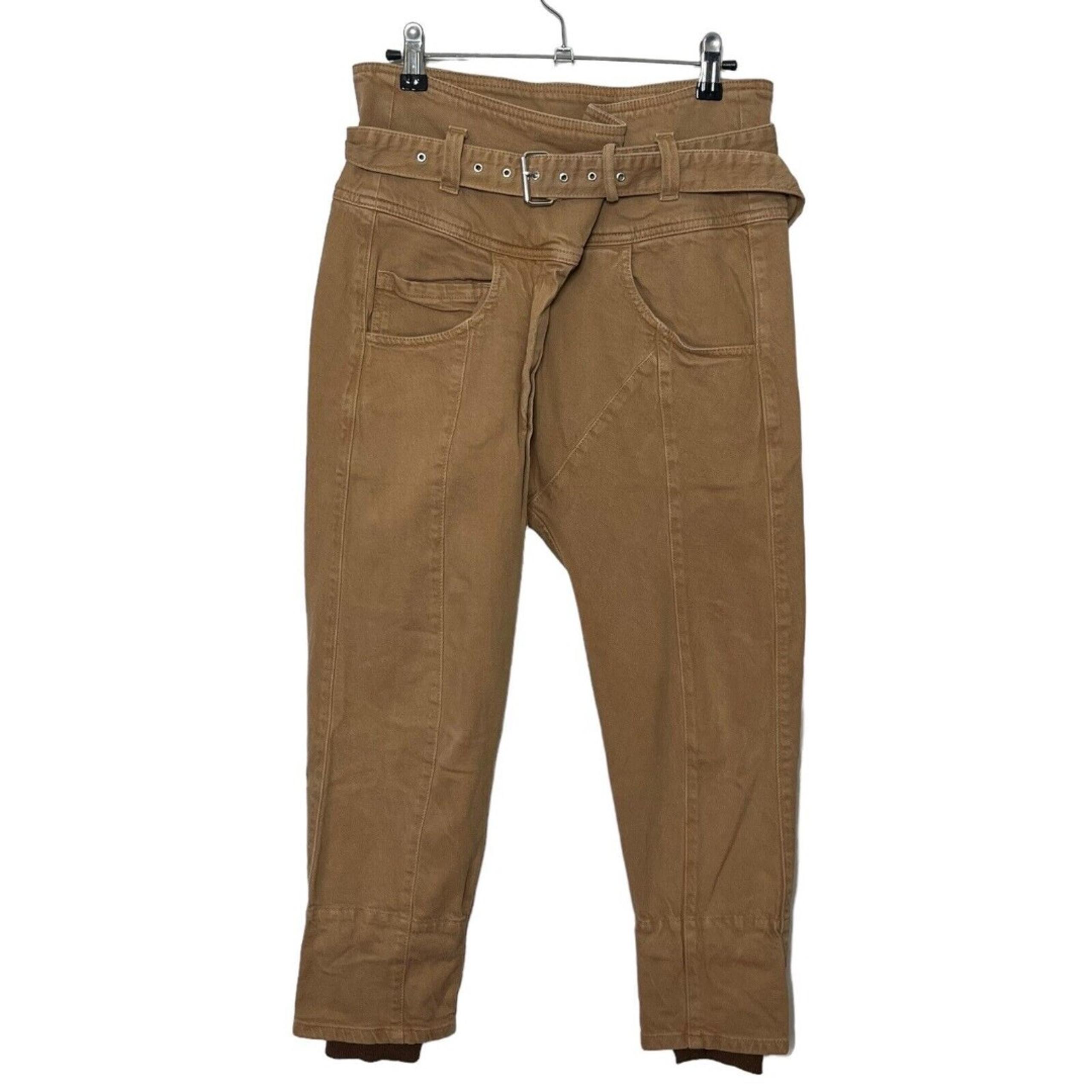 Rachel Comey Cross Over Cropped Pants Neutrals Brown Drop Crotch Womens Size 0