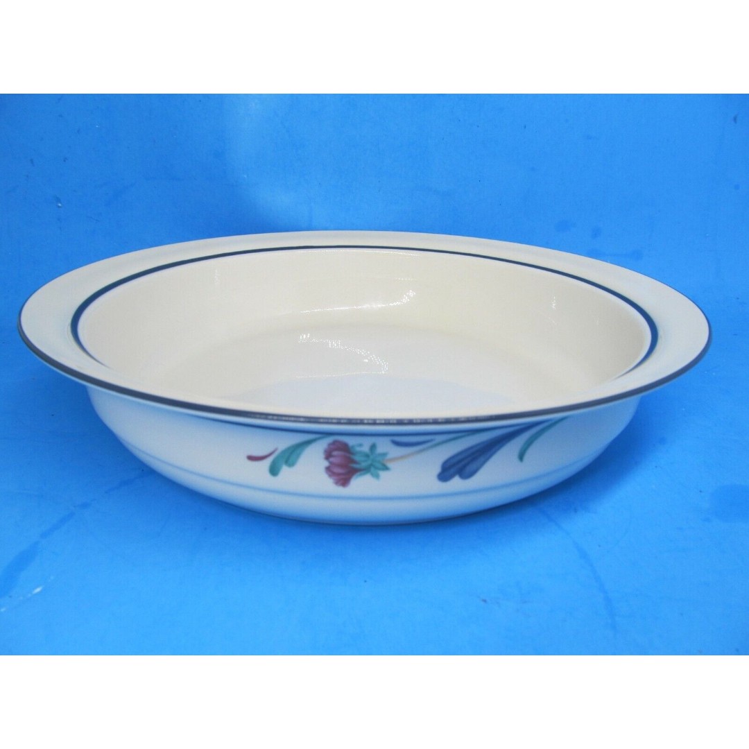 Lenox Poppies On Blue Vegetable Serving Bowl 9.5