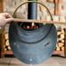 Firewood/Kindling Holder, Tin & Brass Claw Foot with Handle