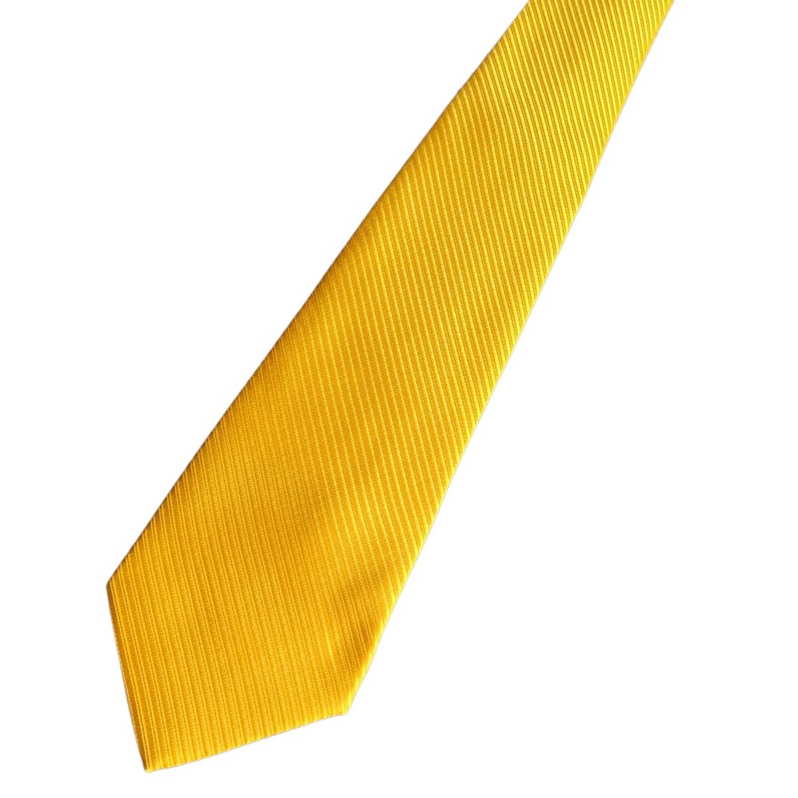 Giorgio Armani Bright Golden Yellow Silk Neck Tie Made In Italy