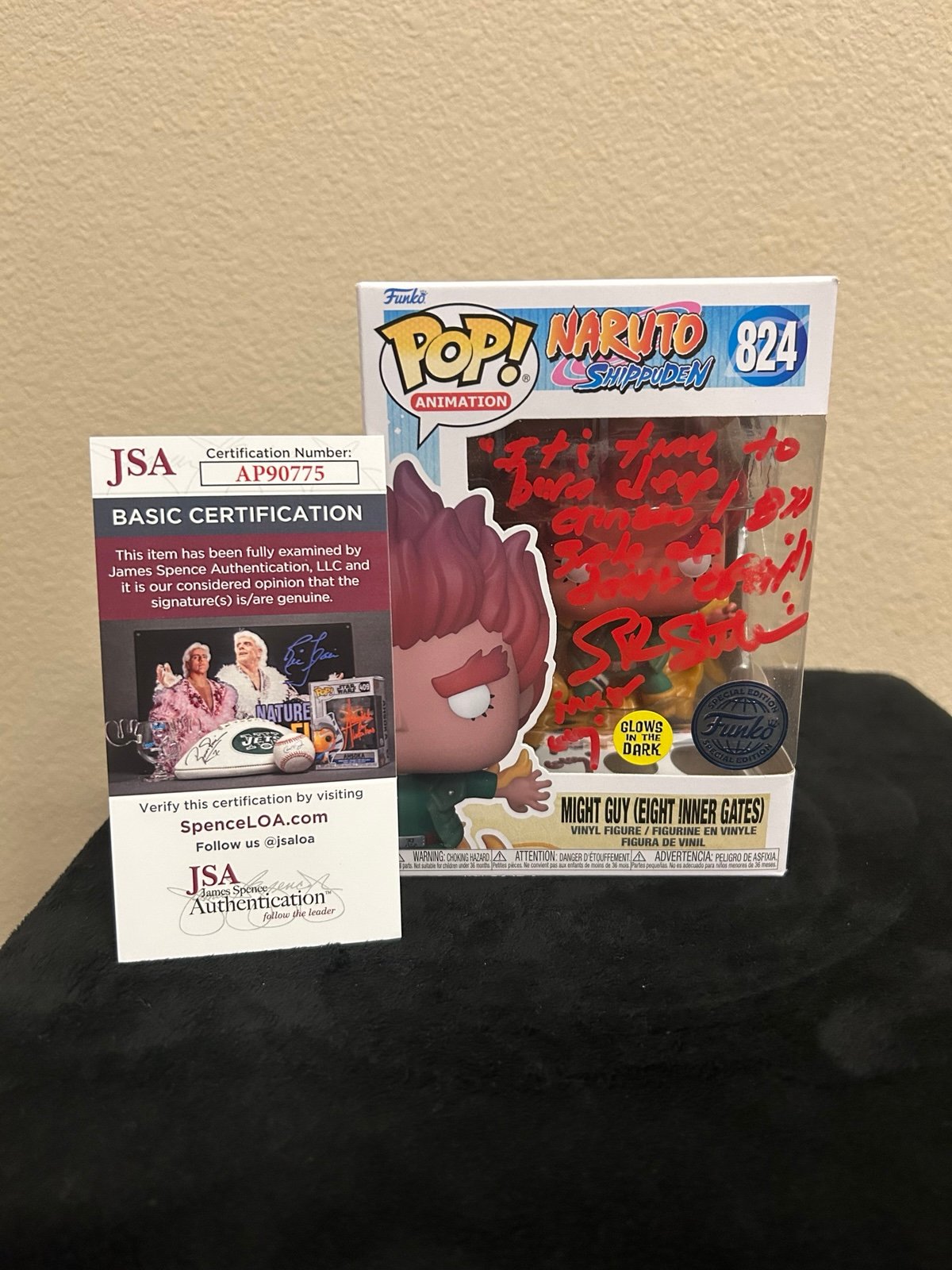 Signed Might Guy Eight Inner Gates Funko Pop 824