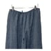 THEORY WOMENS SIZE SMALL DRAWSTRING CHAMBRAY DRAPE HEMP LINED WIDE-LEG PANT BLUE