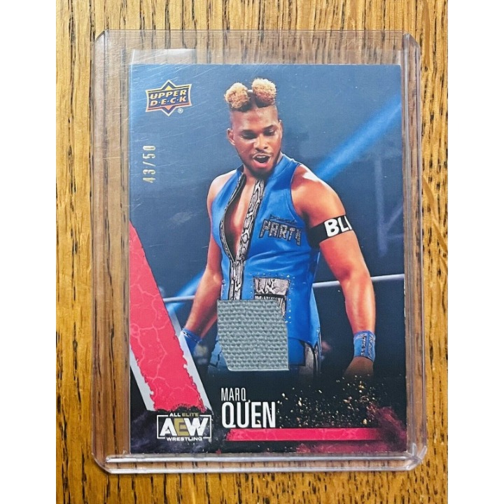 2021 Upper Deck AEW Marq Quen Memorabilia Patch Relic Red /50 First Edition