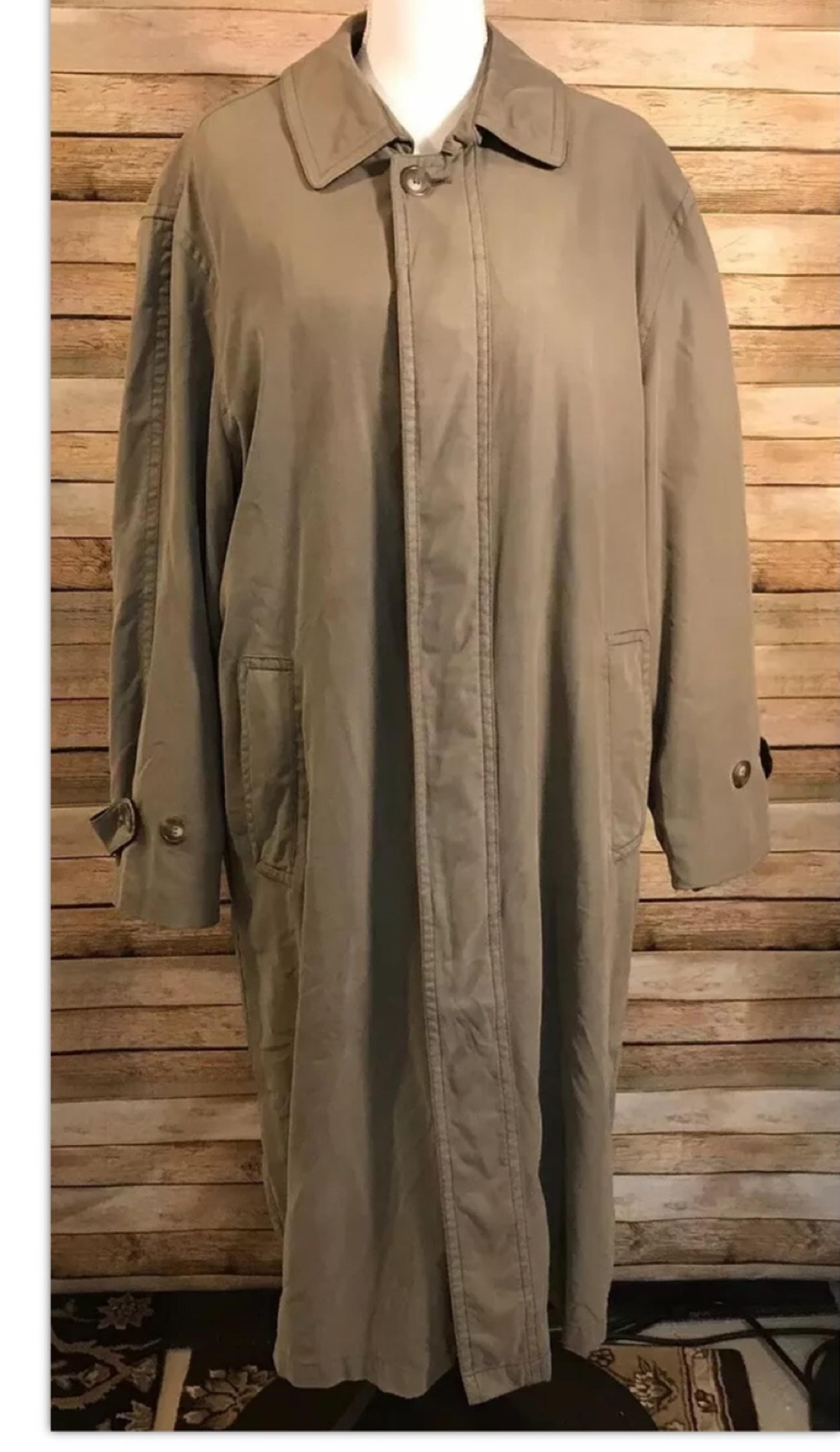 CHAPS RALPH LAUREN  Khaki Trench Coat  Men 46R