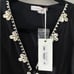 Marea Solana Mini Dress Seashell Detail Black Long Sleeve Small