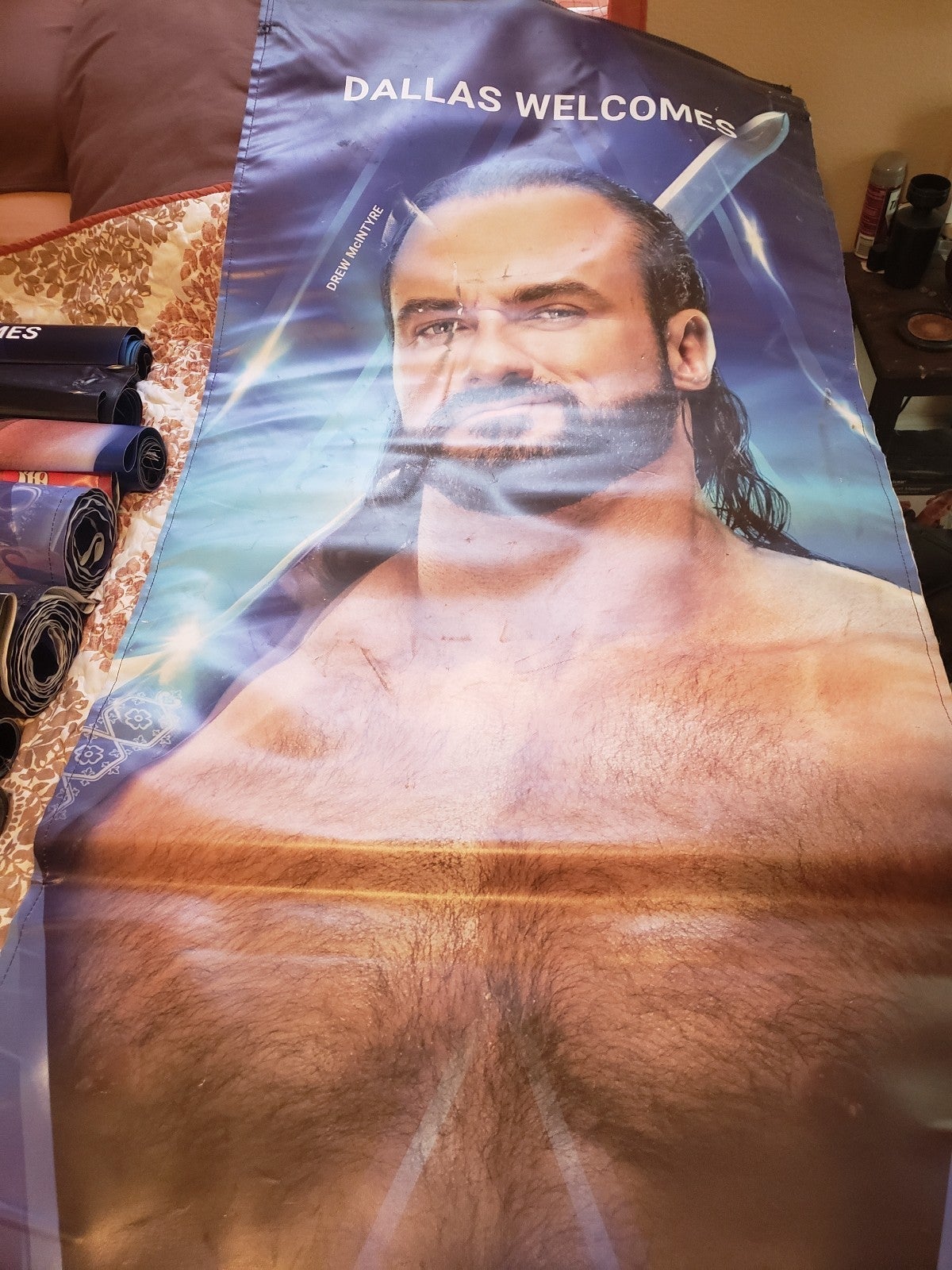WWE WM38 Drew McIntyre Banner