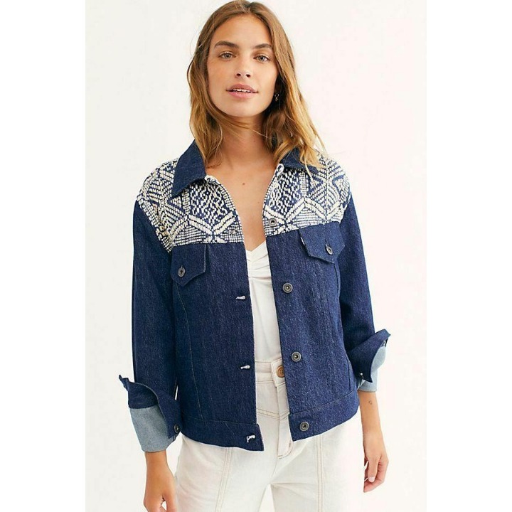 Levis Womens Sz M French Fringe Jacket