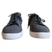 CLARKS Women's Un Maui Lace, gray wool like material w/ white rubber sole