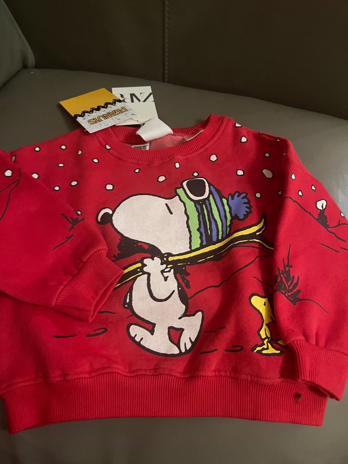 zara new snoopy sweatshirt sz12/18 m
