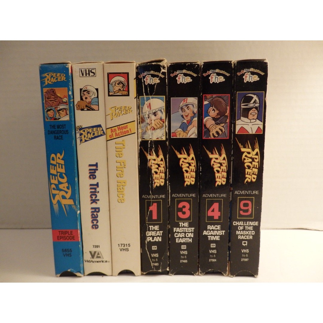 Vintage Lot of 7 Speed Racer VHS Tapes- Fully Animated Anime Series