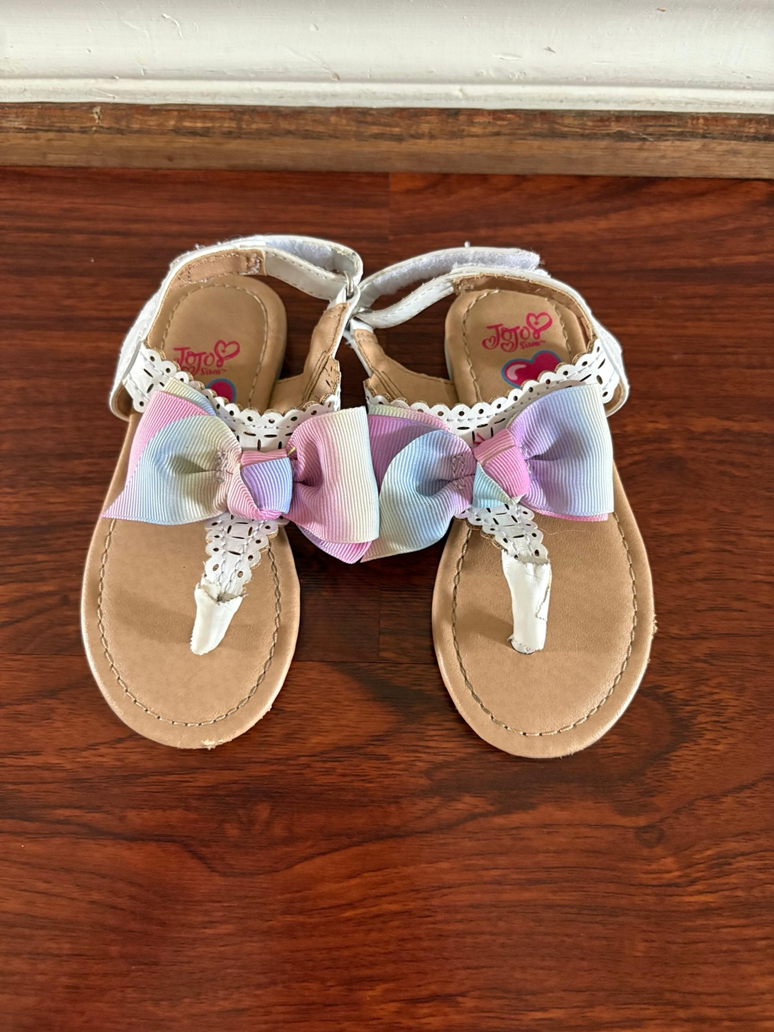Jojo Siwa Rainbow Bow Sandals size 8