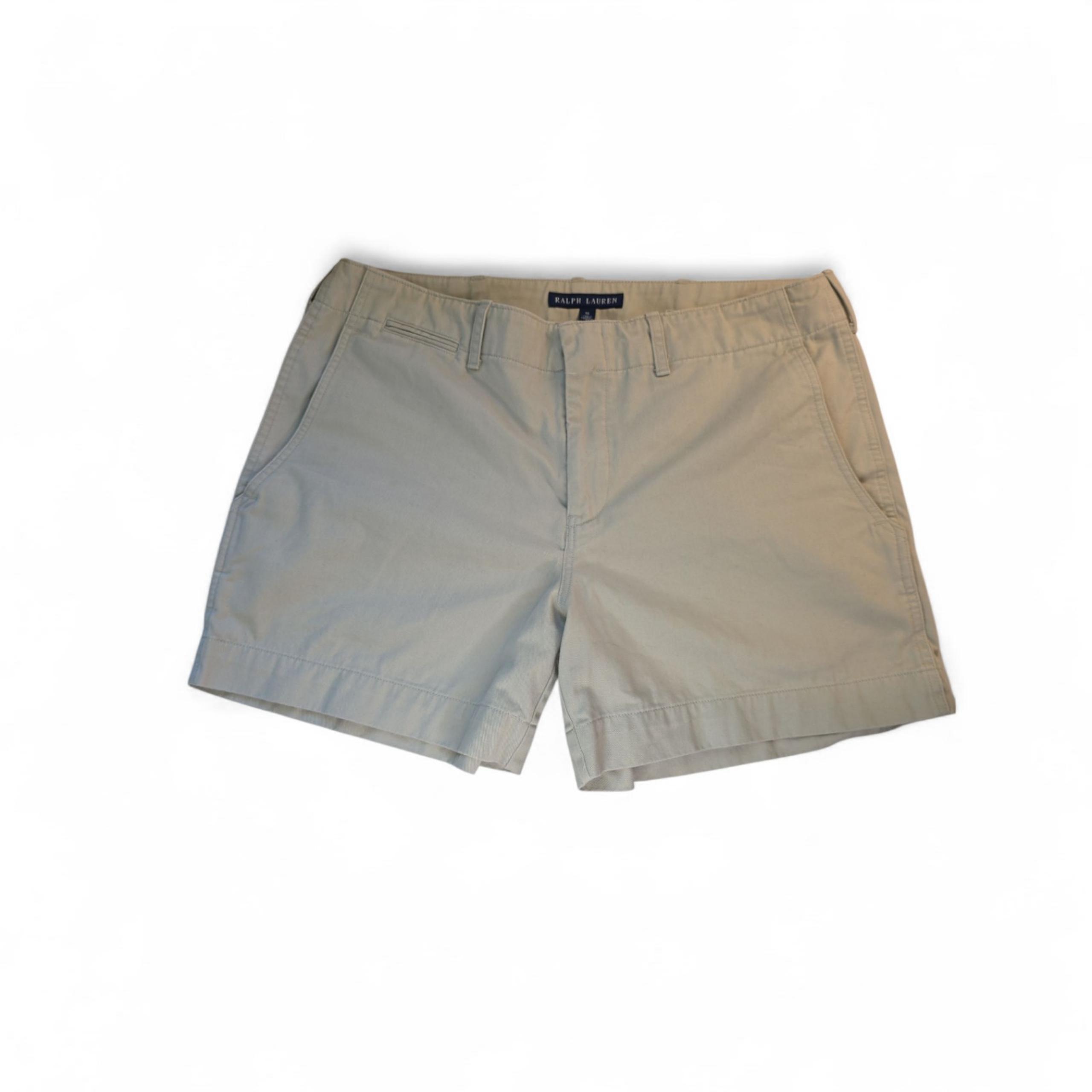 Ralph Lauren Women's 10 Classic Cotton Khaki Mid Rise Shorts Twill Chino