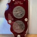 rare case illinois 150th Years of Progress medal round set in rare casing