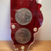 rare case illinois 150th Years of Progress medal round set in rare casing