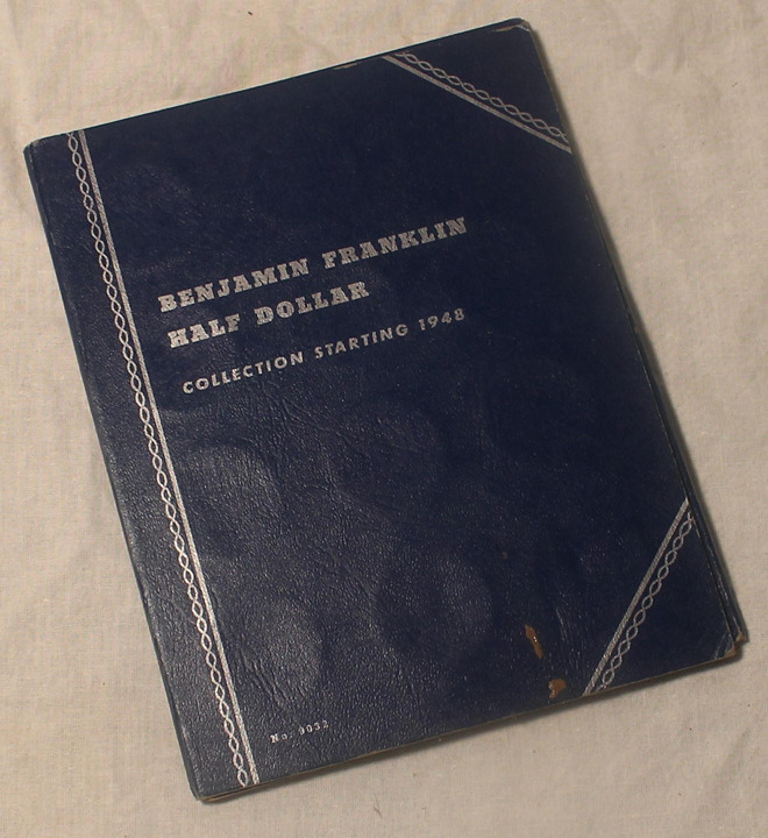 Benjamin Franklin Half Dollar  Collection Starting 1948 Coin Folder Lot M101
