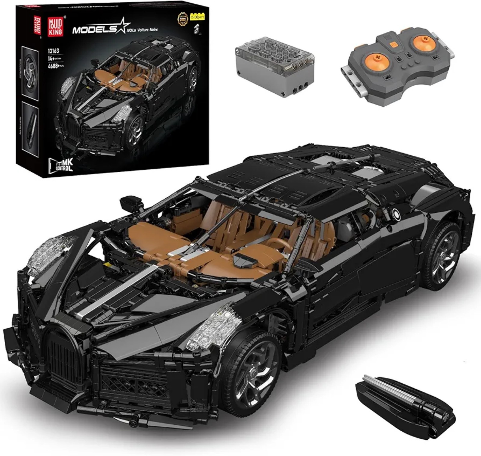 Mould King 13163 Super Sports Car Building Blocks, 4688 Pieces Racing Car Model,