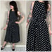 Vintage 1980s Polka Dot Sleeveless Midi Dress