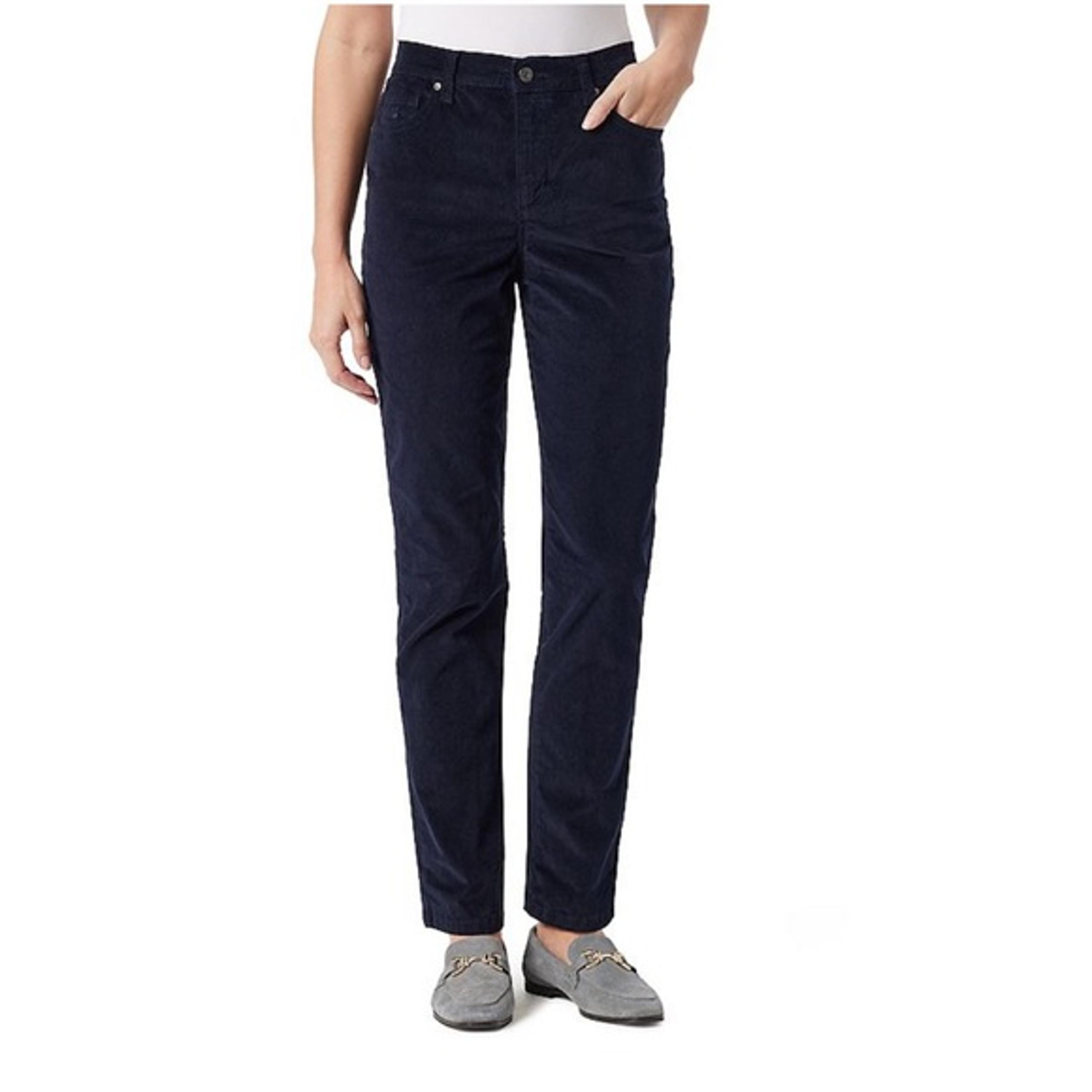 NWT Gloria Vanderbilt midnight affair Amanda corduroy 5 pocket pants size 14