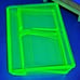Vtg Uranium Glass Clark's Teaberry Gum Counter Store Display Green Change Tray