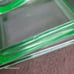 Vtg Uranium Glass Clark's Teaberry Gum Counter Store Display Green Change Tray