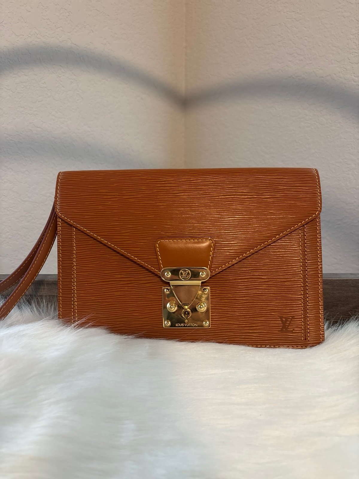 Louis Vuitton Epi Dragonne Clutch with Wristlet