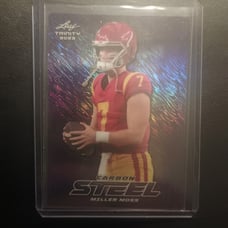 MILLER MOSS 2023 Leaf Trinity Carbon Steel #S-59 USC Prospect #'d /8